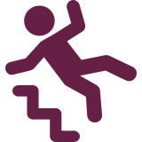falling icon maroon